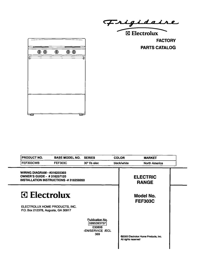 Diagram for FEF303CWB