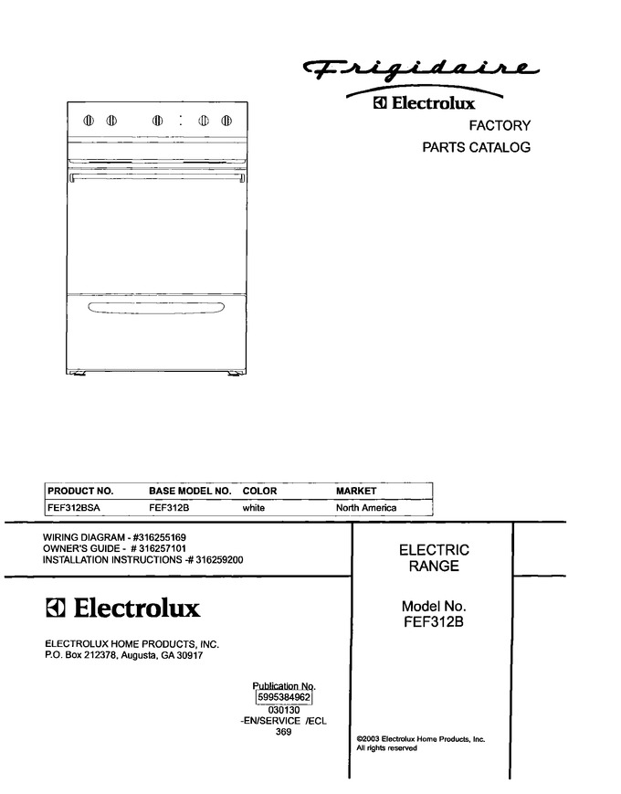 Diagram for FEF312BSA