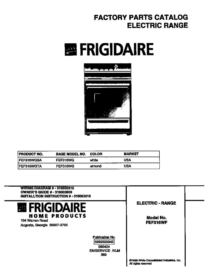 Diagram for FEF316WGTA