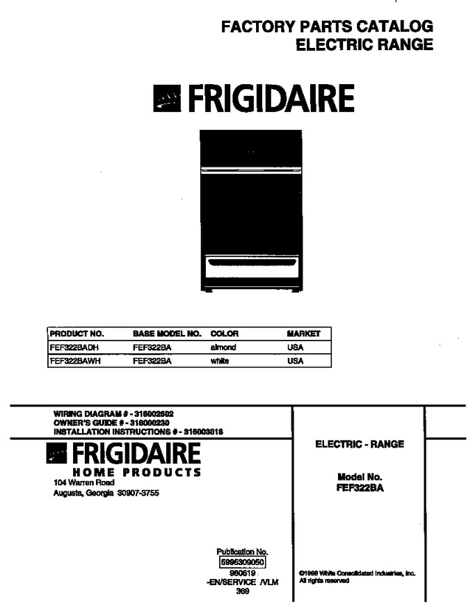 Diagram for FEF322BADH