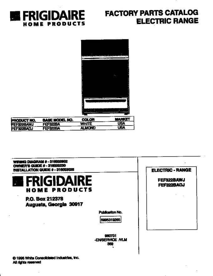 Diagram for FEF322BADJ