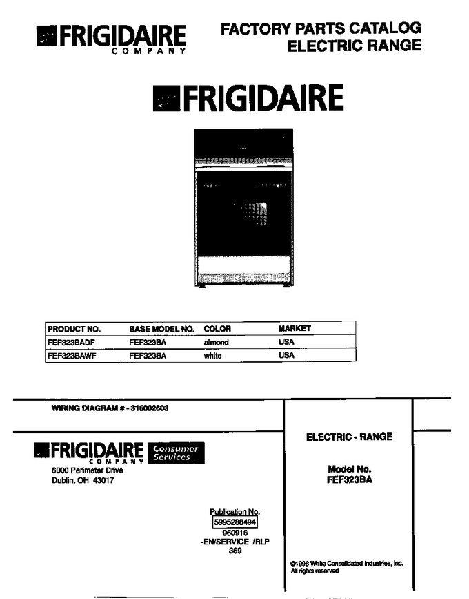 Diagram for FEF323BAWF