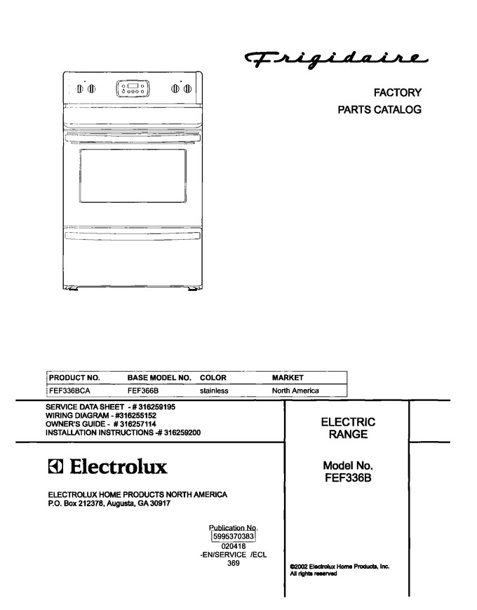 Diagram for FEF336BCA