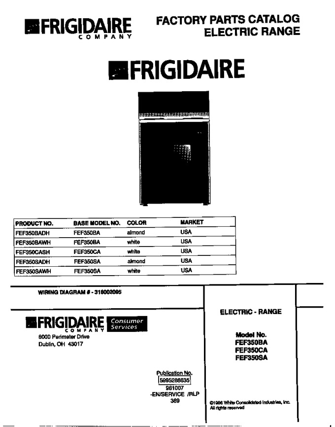 Diagram for FEF350SAWH