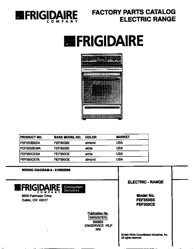 Diagram for FEF350BEWA