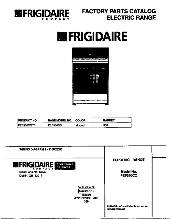 Diagram for FEF350CCTF