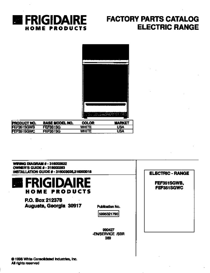 Diagram for FEF351SGWC