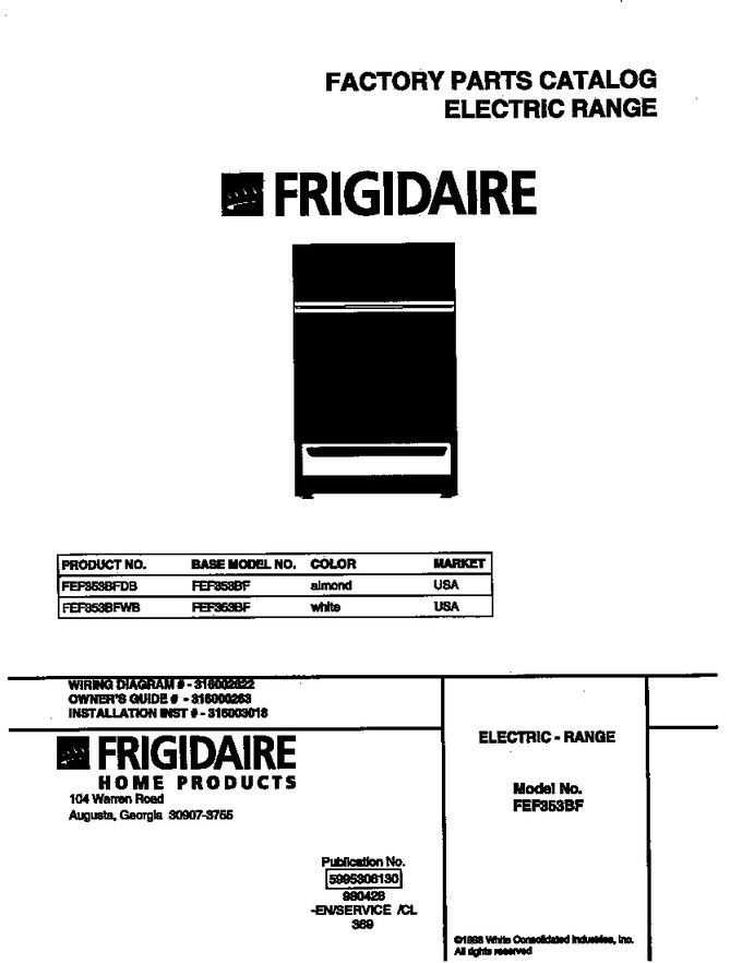 Diagram for FEF353BFWB
