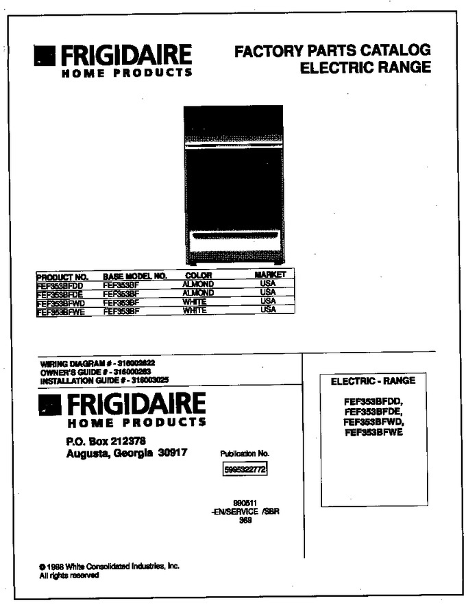 Diagram for FEF353BFWD