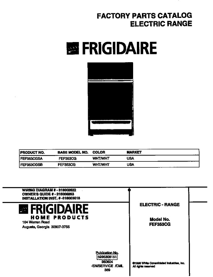 Diagram for FEF353CGSB