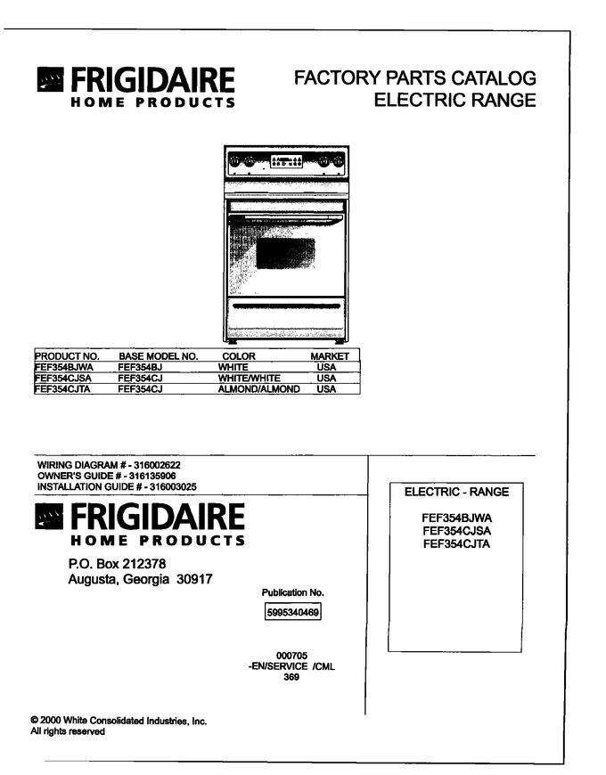 Diagram for FEF354CJSA