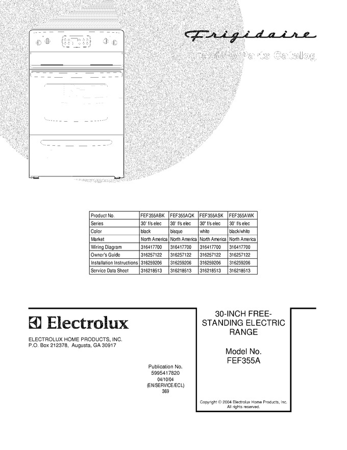 Diagram for FEF355ASK