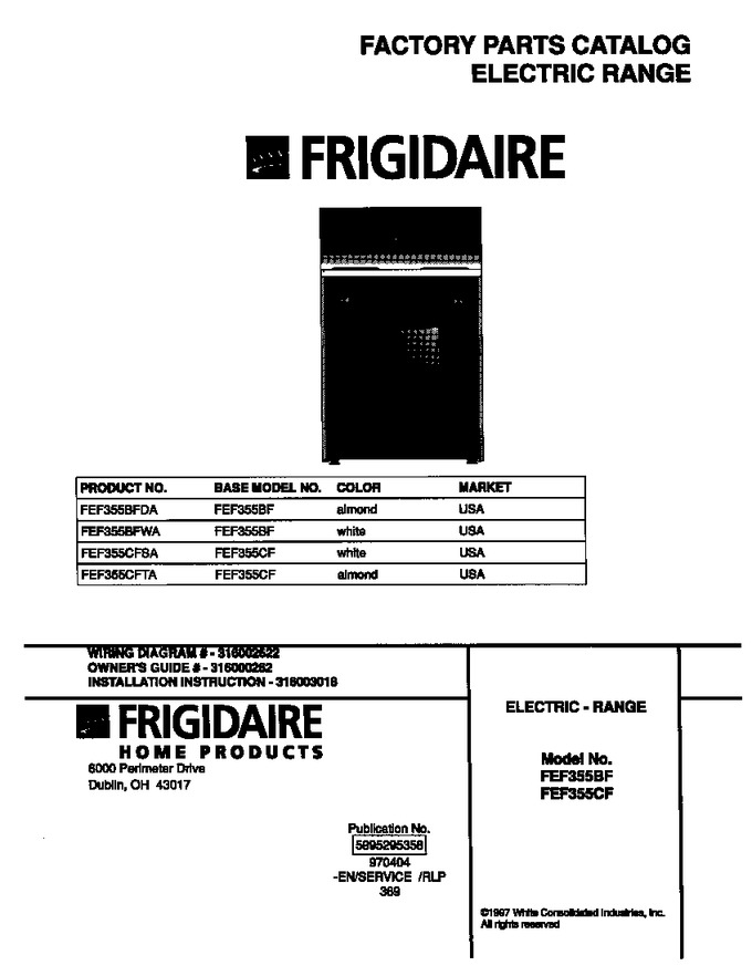 Diagram for FEF355CFSA