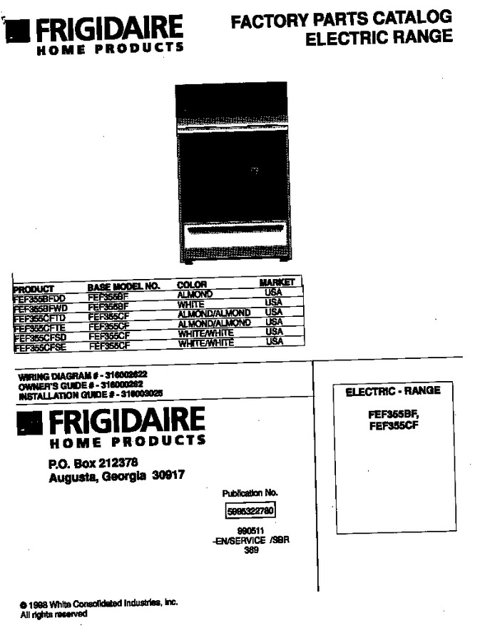 Diagram for FEF355CFTE
