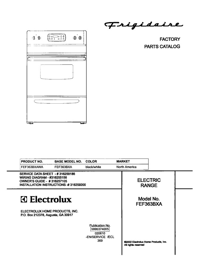 Diagram for FEF363BXAWA