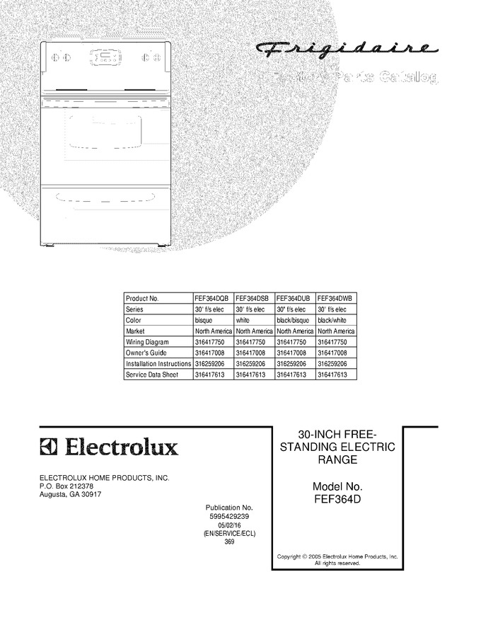 Diagram for FEF364DWB
