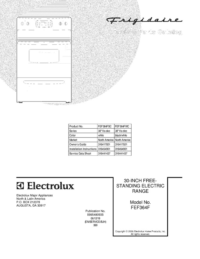 Diagram for FEF364FWC