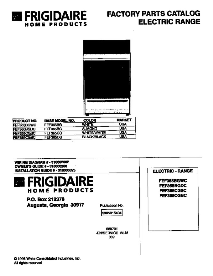 Diagram for FEF365BGWC