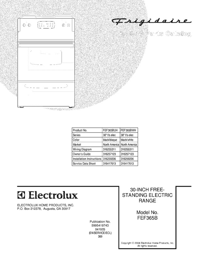 Diagram for FEF365BWH