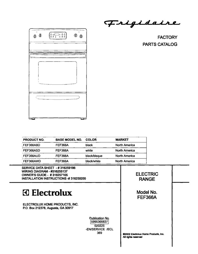 Diagram for FEF366AWD