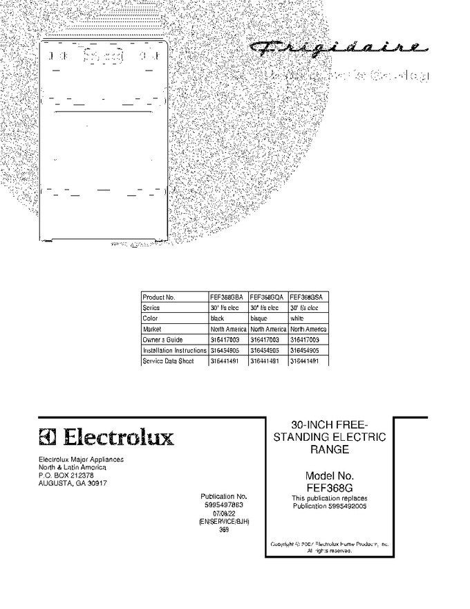 Diagram for FEF368GQA