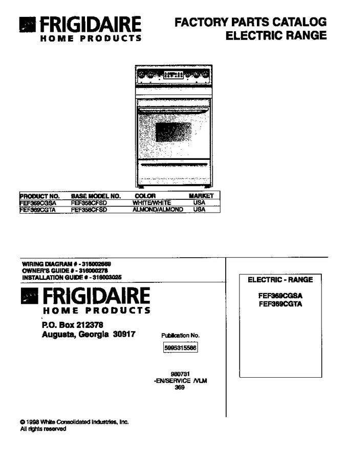 Diagram for FEF369CGSA
