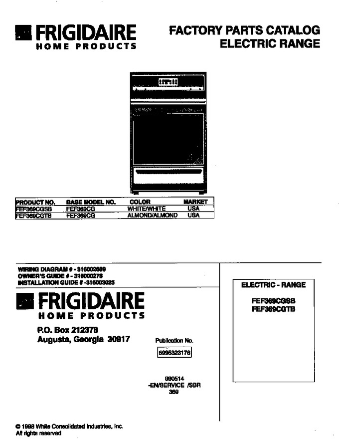 Diagram for FEF369CGSB