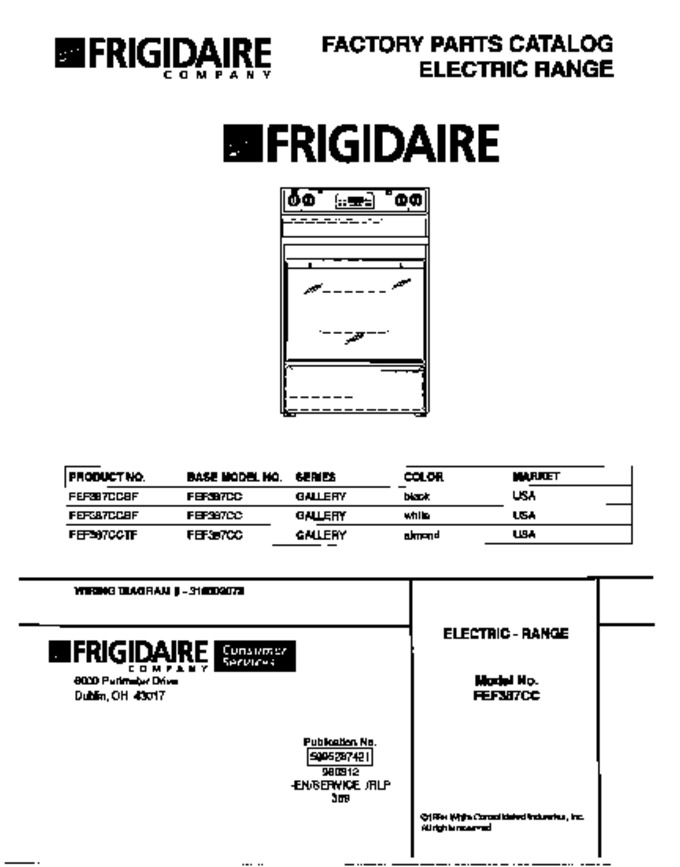 Diagram for FEF387CCSF
