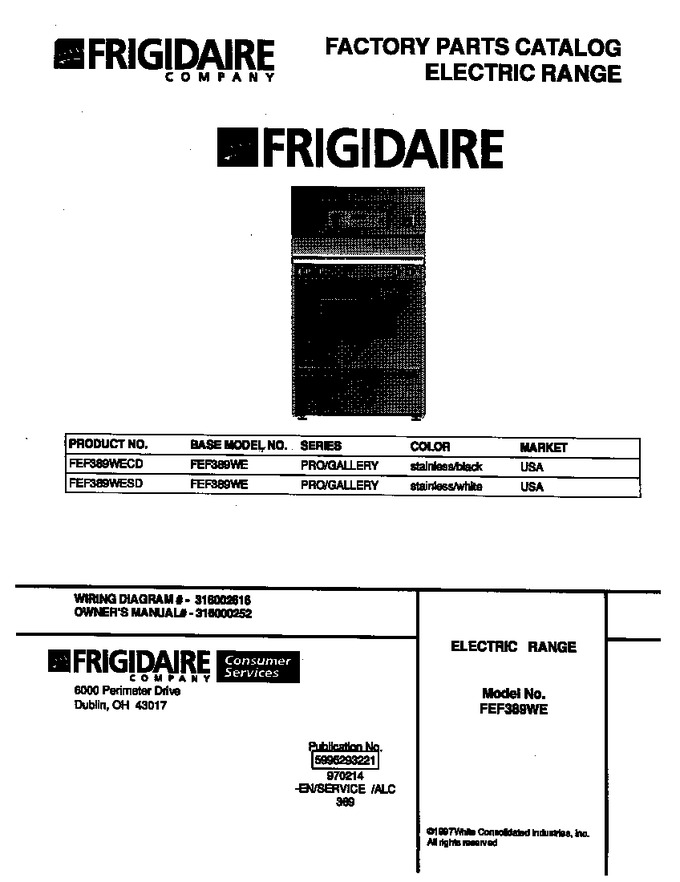 Diagram for FEF389WECD