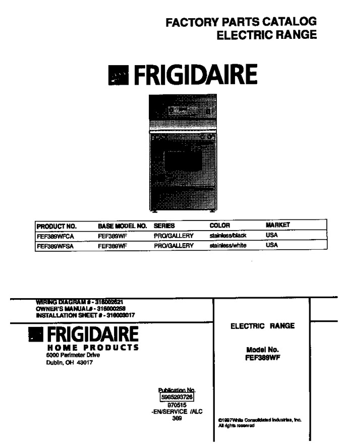 Diagram for FEF389WFSA