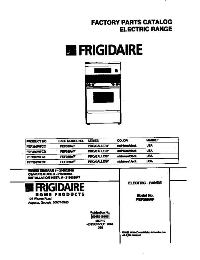 Diagram for FEF389WFCE