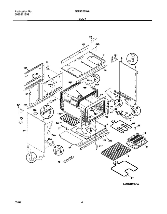 Diagram for FEF402BWA