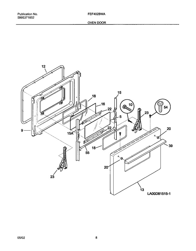 Diagram for FEF402BWA