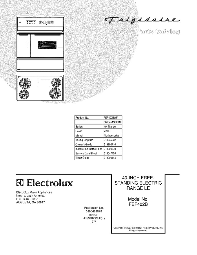 Diagram for FEF402BWF