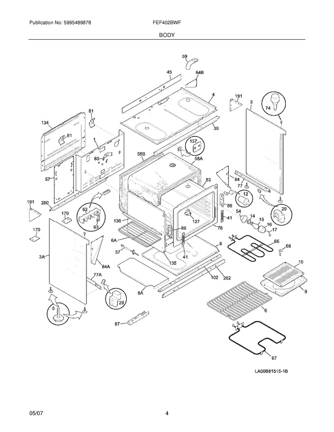 Diagram for FEF402BWF