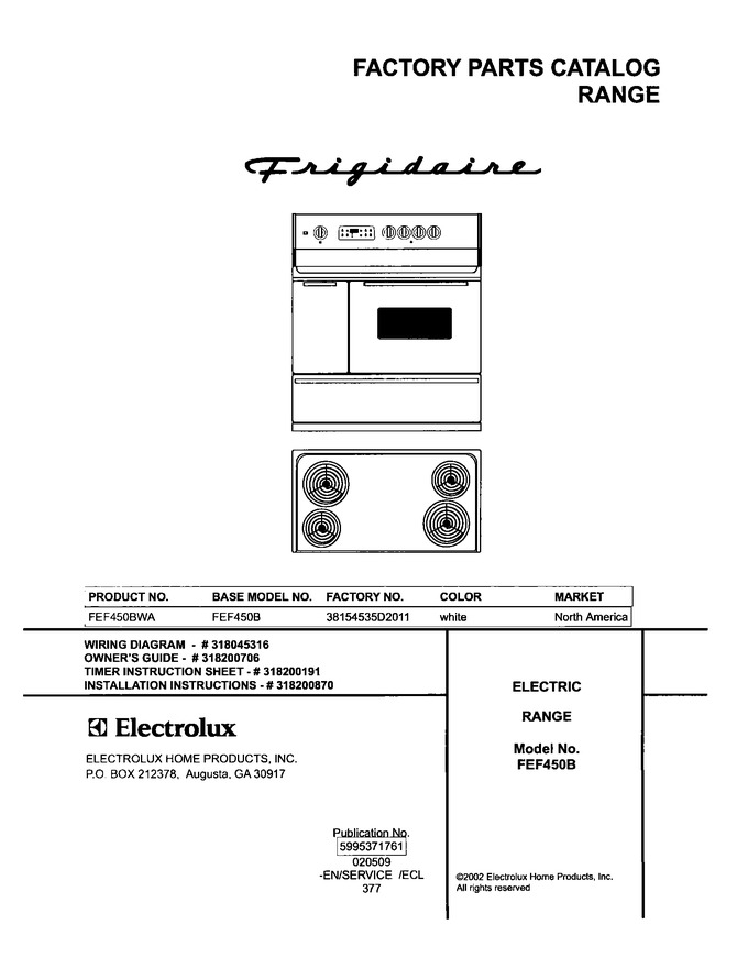 Diagram for FEF450BWA