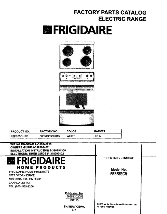 Diagram for FEFB55CHSE