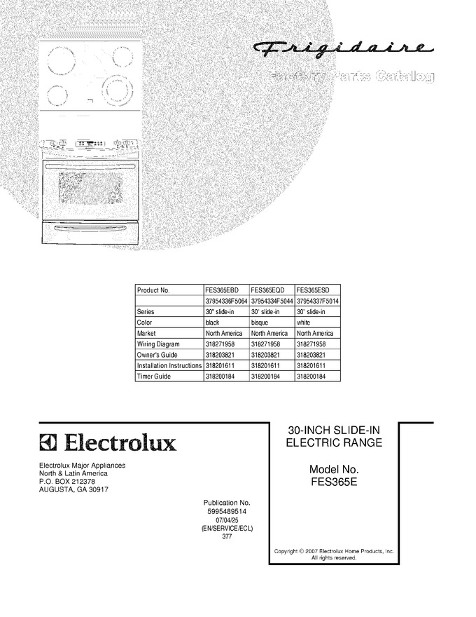 Diagram for FES365EBD