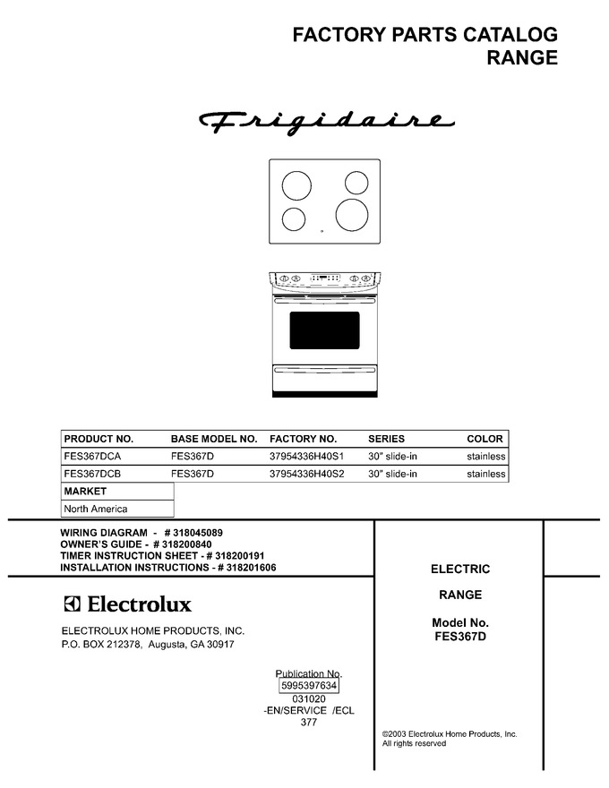Diagram for FES367DCA