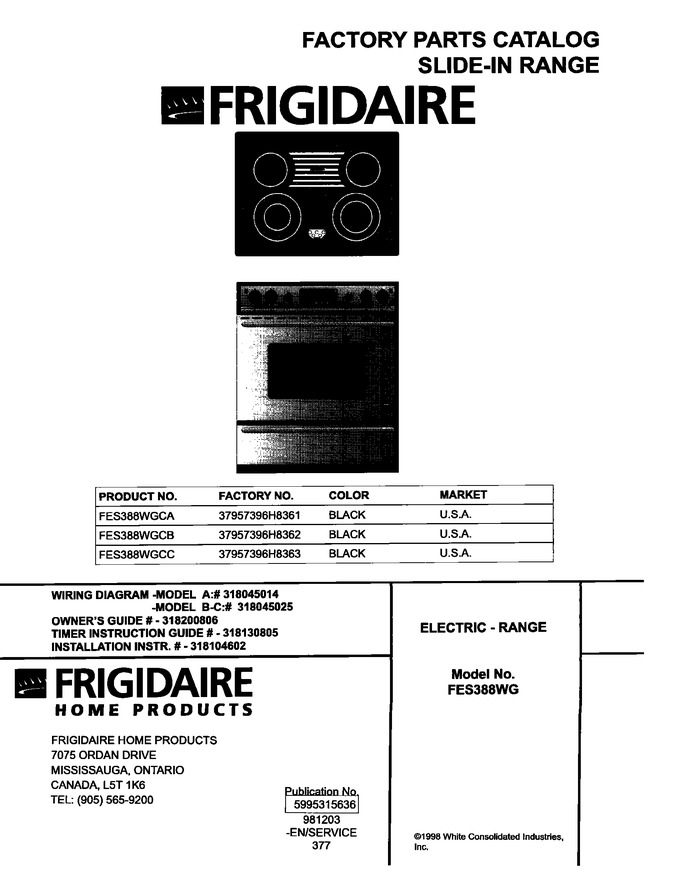 Diagram for FES388WGCA
