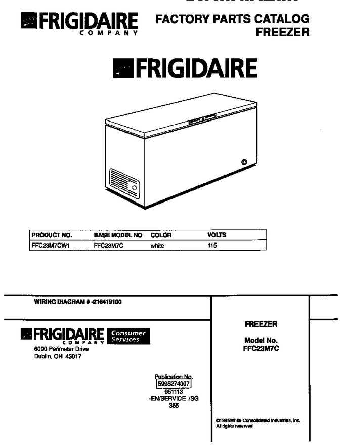 Diagram for FFC23M7CW1