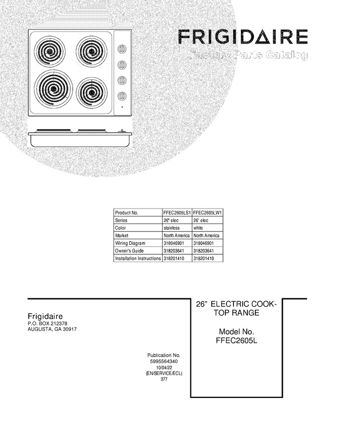 Diagram for FFEC2605LW1