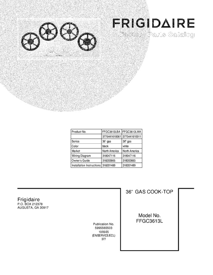 Diagram for FFGC3613LBA