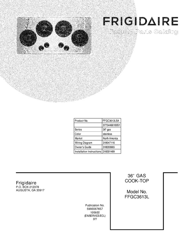 Diagram for FFGC3613LSA