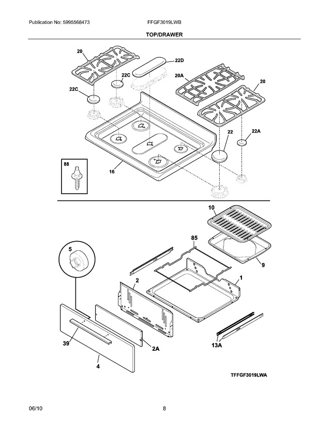 Diagram for FFGF3019LWB