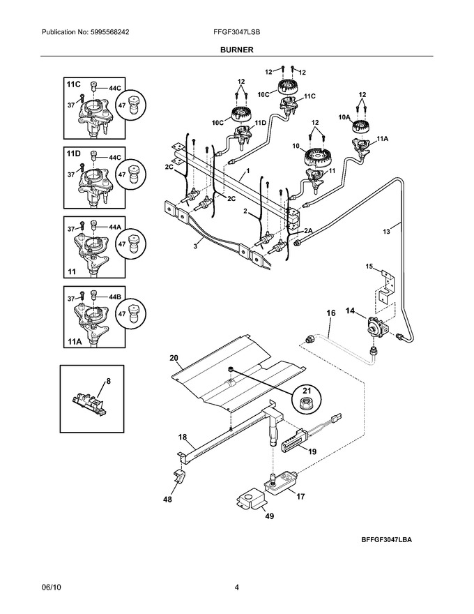 Diagram for FFGF3047LSB