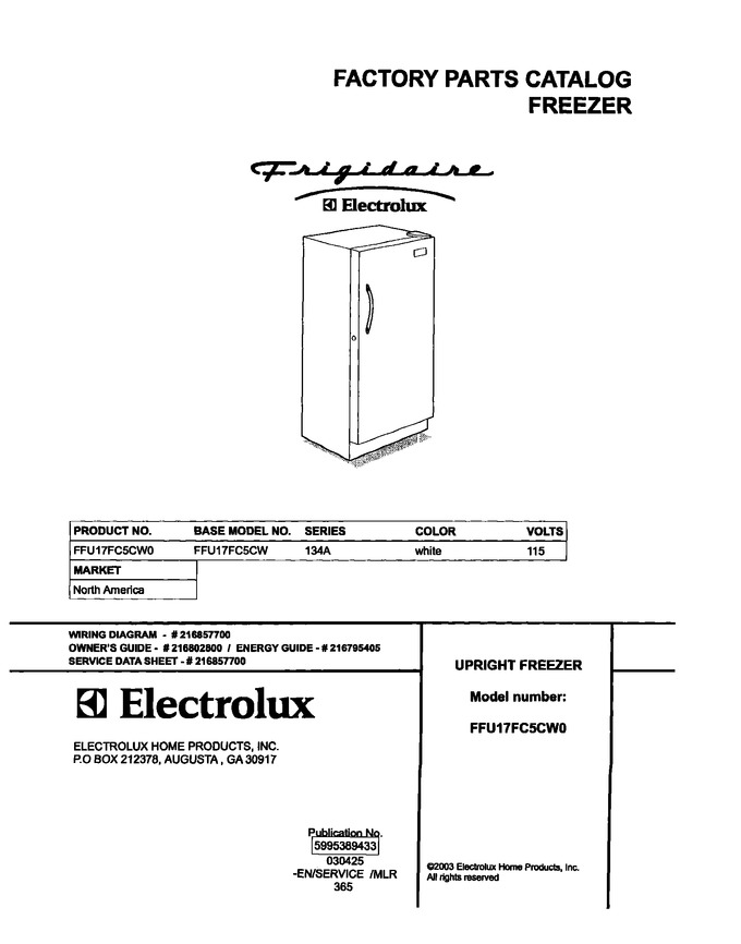 Diagram for FFU17FC5CW0