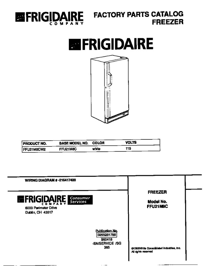 Diagram for FFU21M8CW2