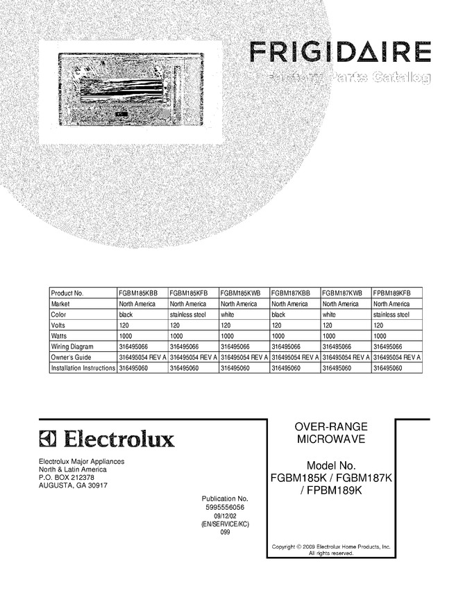 Diagram for FGBM185KWB