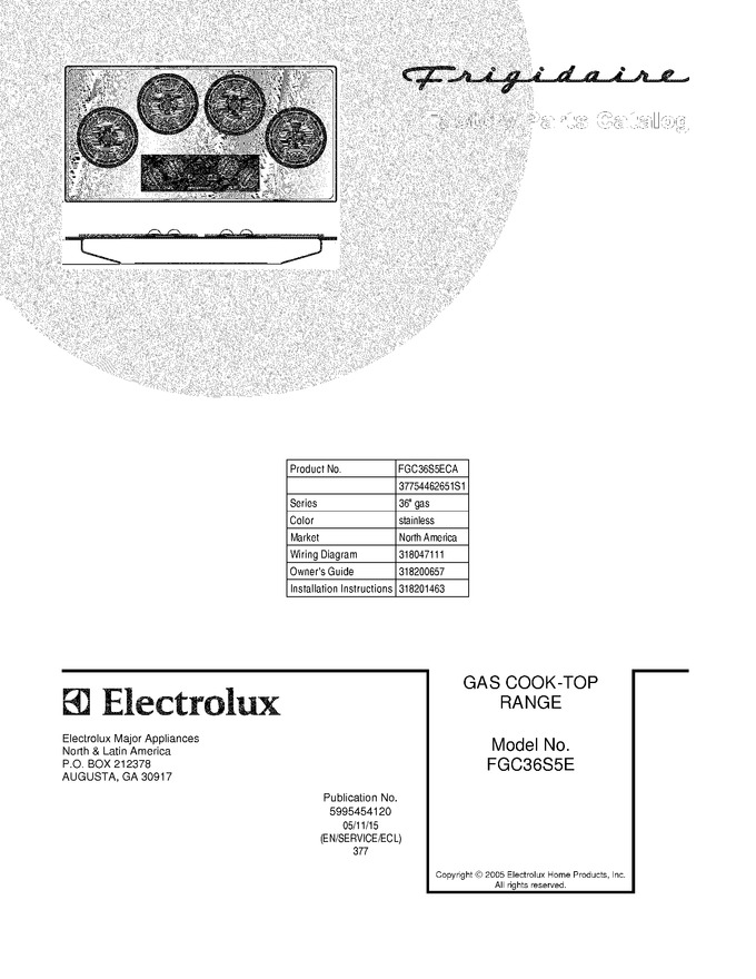 Diagram for FGC36S5ECA